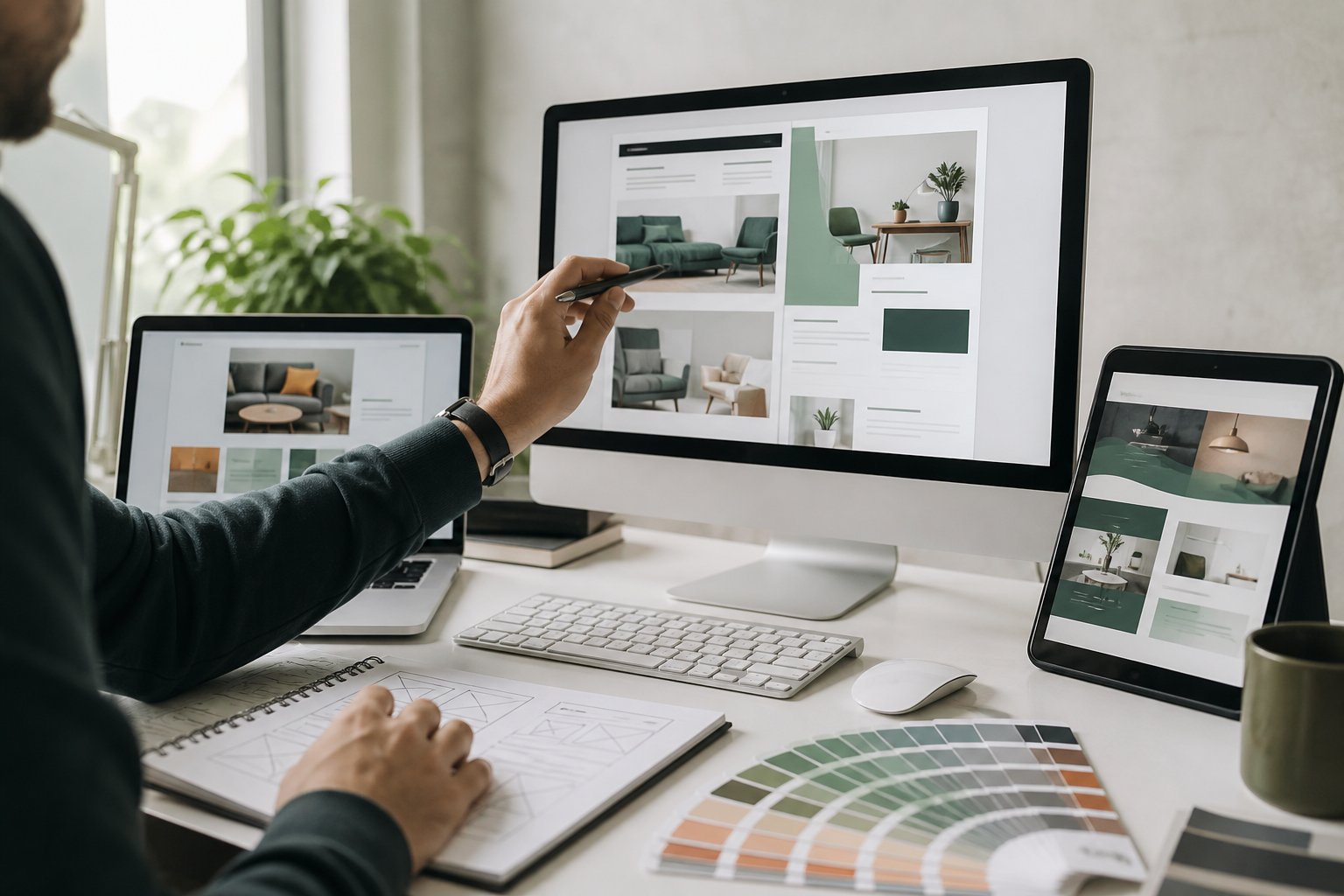 B2B website project interface